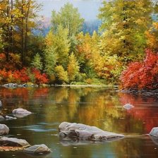 Схема вышивки «Золотая осень»