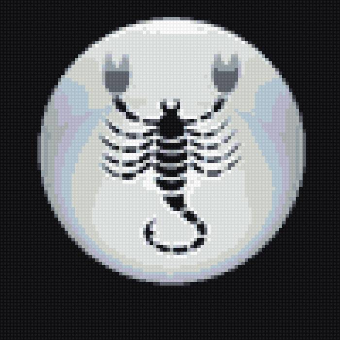 серединка для брелка - скорпион - предпросмотр