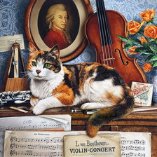 Схема вышивки «Кошка»