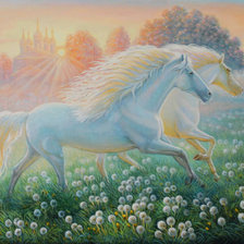 Схема вышивки «Лошади»