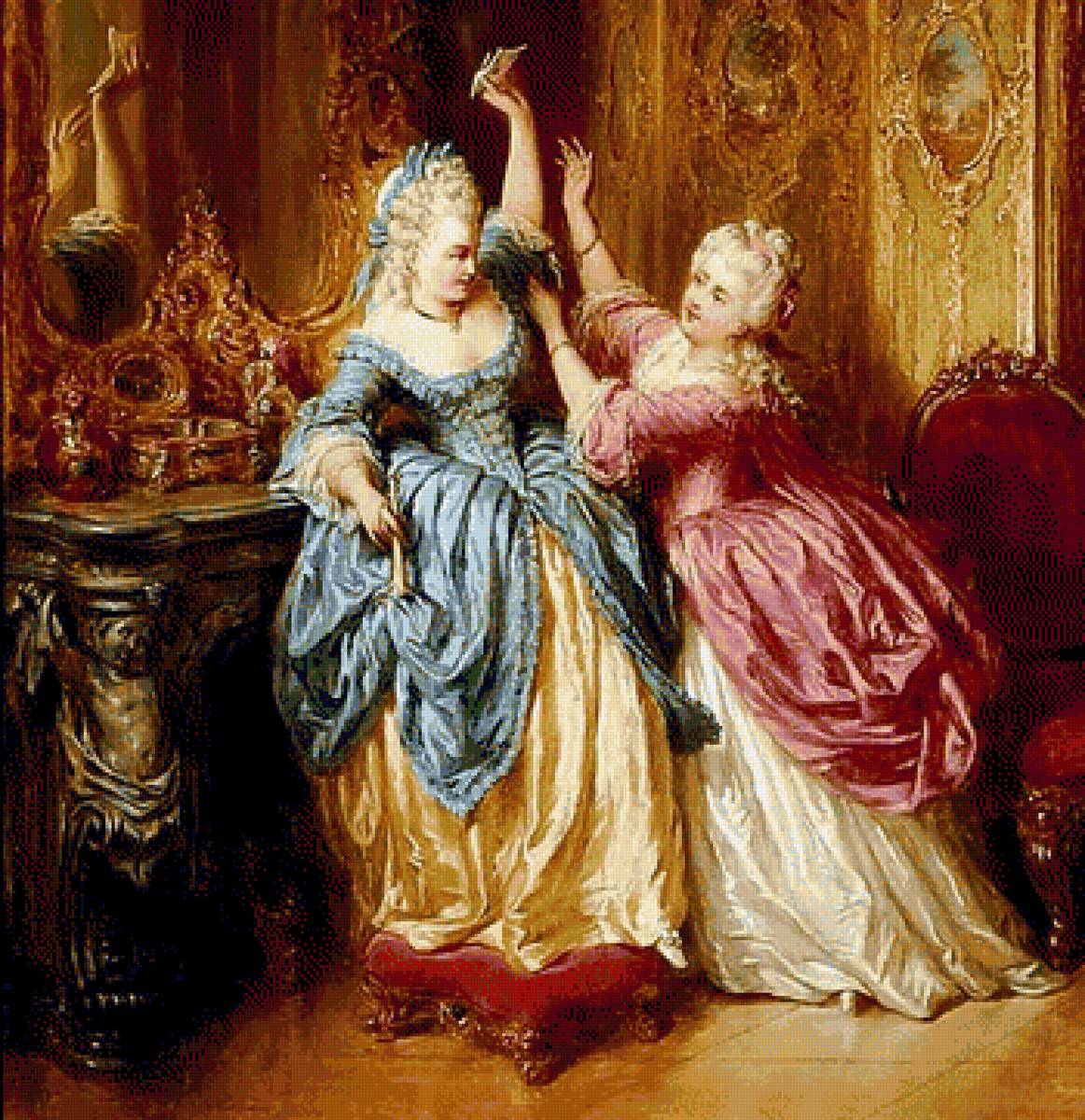 Письмо - картина, эпоха, женщина, дамы - предпросмотр