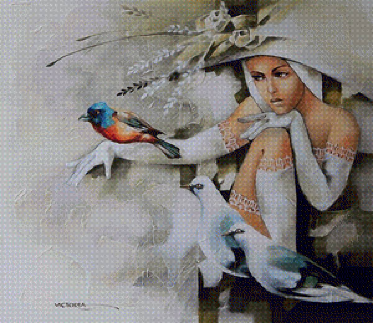 SV - dziewczyna i ptaki - предпросмотр