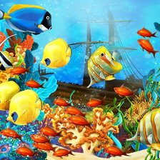 Схема вышивки «Подводный мир»