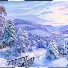 Схема вышивки «зима»