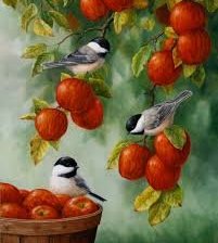 Схема вышивки «синички»