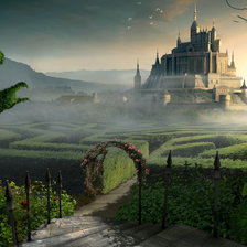 Схема вышивки «сказочный замок»