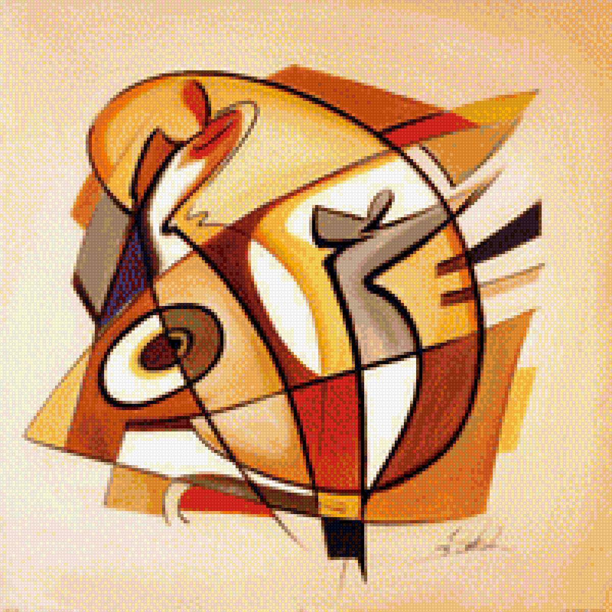 Подушка-абстракция танец-1 - предпросмотр