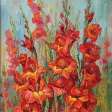 Схема вышивки «гладиолус»