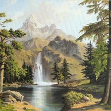 Схема вышивки «Водопад»