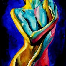 Схема вышивки «tęczowy akt»