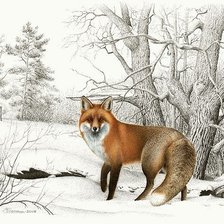 Схема вышивки «Лиса»