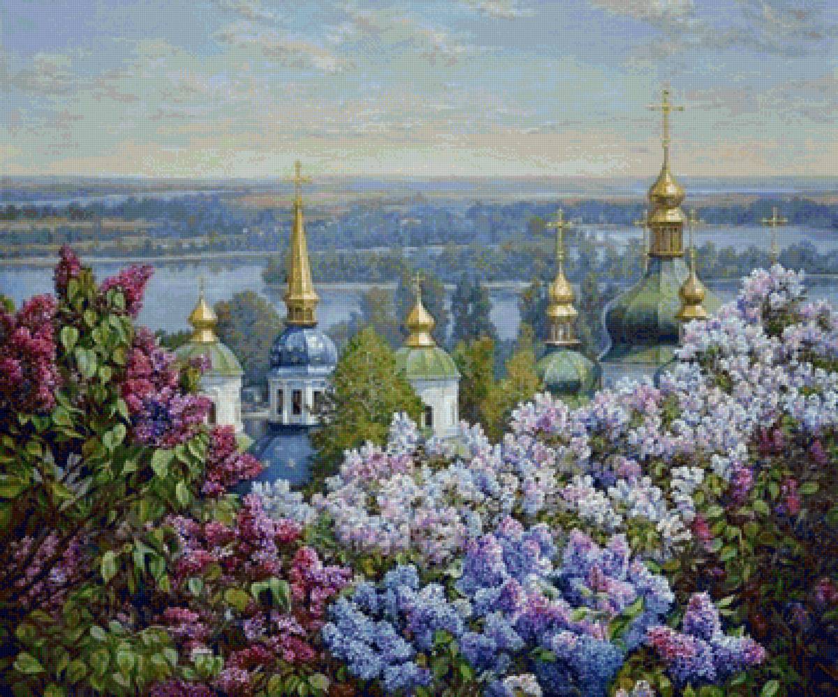 Сирень - солнце, купола, природа - предпросмотр