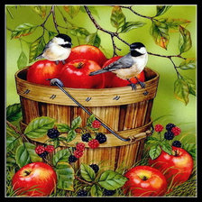 Схема вышивки «Птицы»