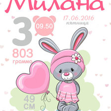 Схема вышивки «Метрика Милана»