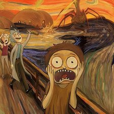 Схема вышивки «Рик и Морти 1»