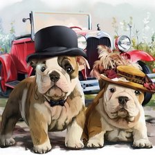 Схема вышивки «Собаки»