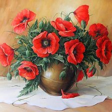 Схема вышивки «Маки.»