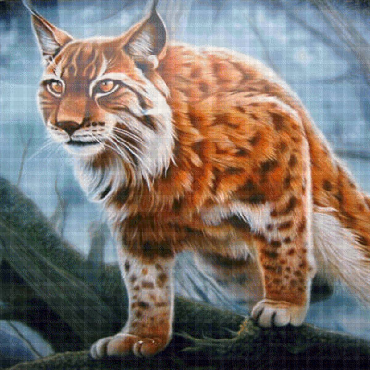 Тигр - лес, арт, фэнтези, природа, тигр - предпросмотр