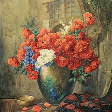 Схема вышивки «Натюрморт с полевыми цветами.»