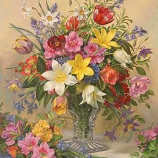 Схема вышивки «pekné kvety»