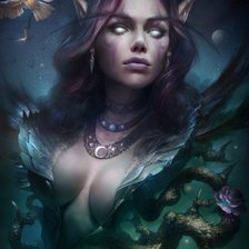 Схема вышивки «Эльфийка, 2»