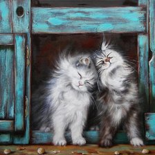 Схема вышивки «Котята»