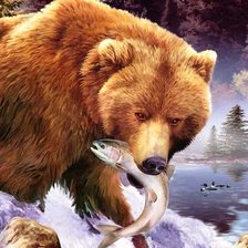 Схема вышивки «рыбалка удалась»