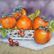 Схема вышивки «Натюрморт с хурмой»