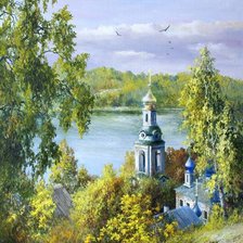 Схема вышивки «У реки»