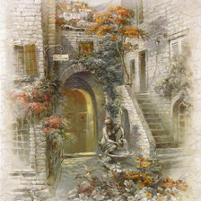 Схема вышивки «Итальянский дворик»