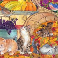 Схема вышивки «Котята»