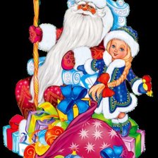 Схема вышивки «Дед мороз и снегурочка 3»