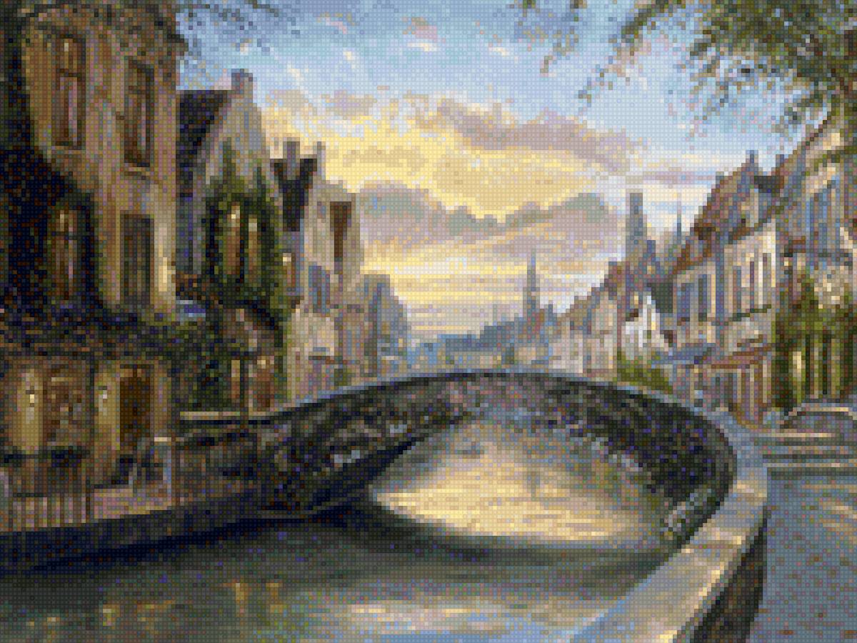 Городские мотивы - город, мост - предпросмотр