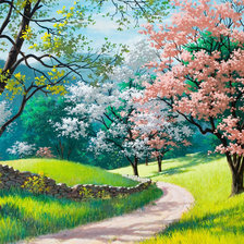 Схема вышивки «Дорожка сада»