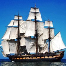 Схема вышивки «фрегат»