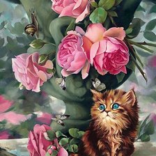 Схема вышивки «Котенок»