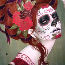 Схема вышивки «La Calavera Catrina»