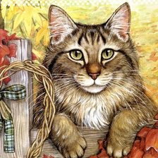 Схема вышивки «Котик»