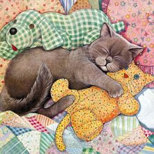 Схема вышивки «Кот»