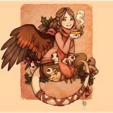 Схема вышивки «чай с тварюшками»