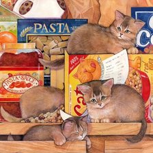 Схема вышивки «Котята»