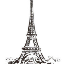 Схема вышивки «Эйфелева башня моноцвет»