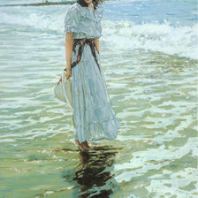 Схема вышивки «Девушка и море»