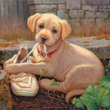 Схема вышивки «Щенок»