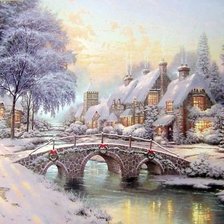 Схема вышивки «Томас Кинкейд Рождество2»