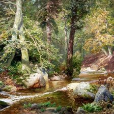 Схема вышивки «Лесная речушка»