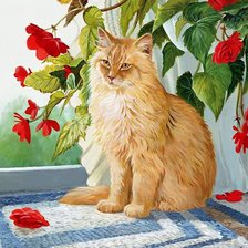 Схема вышивки «Кот»