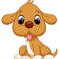 Схема вышивки «веселый песик»