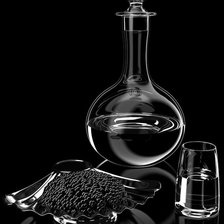 Схема вышивки «Водка и чёрная икра»