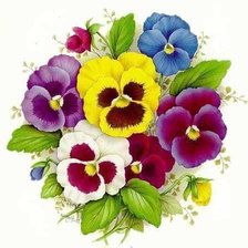 Схема вышивки «букетик анюток»